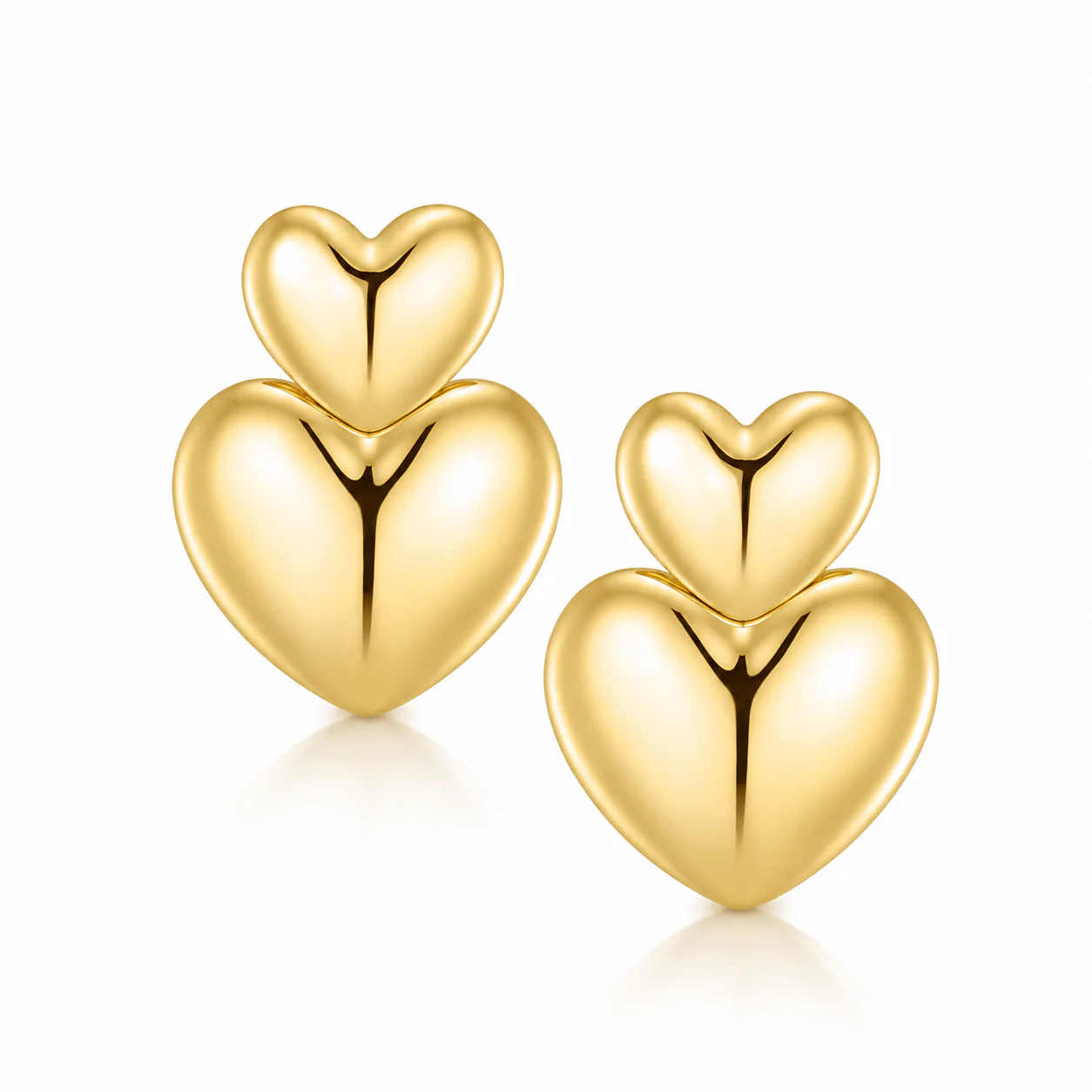 Balance Heart Stud Earrings - Image 3