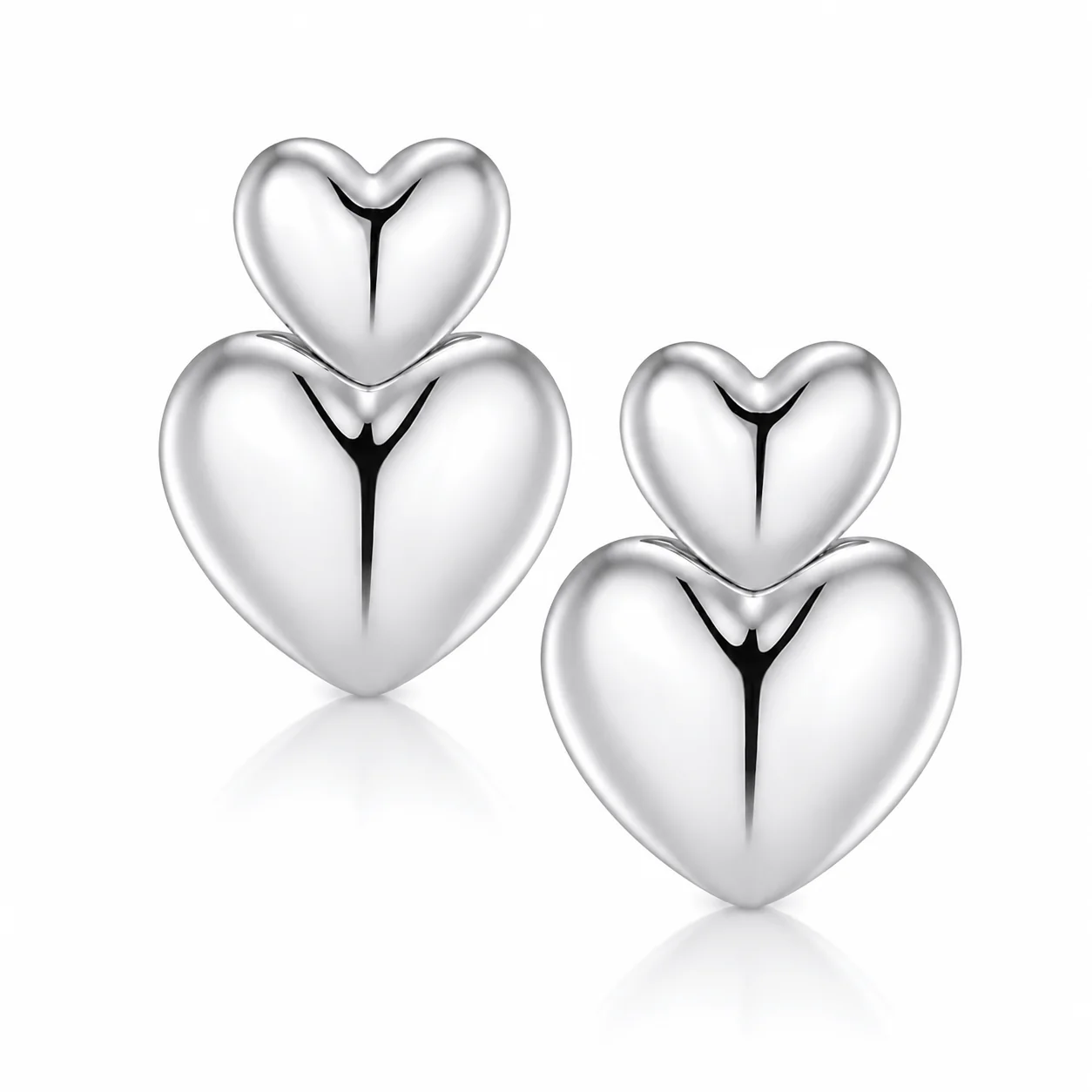 Balance Heart Stud Earrings - Image 4