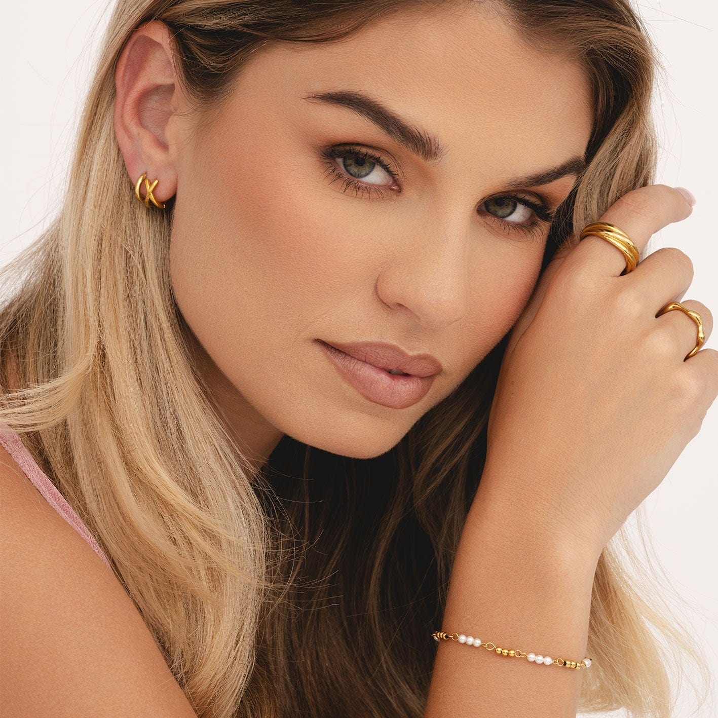 Criss Cross Hoop Earrings - Image 4