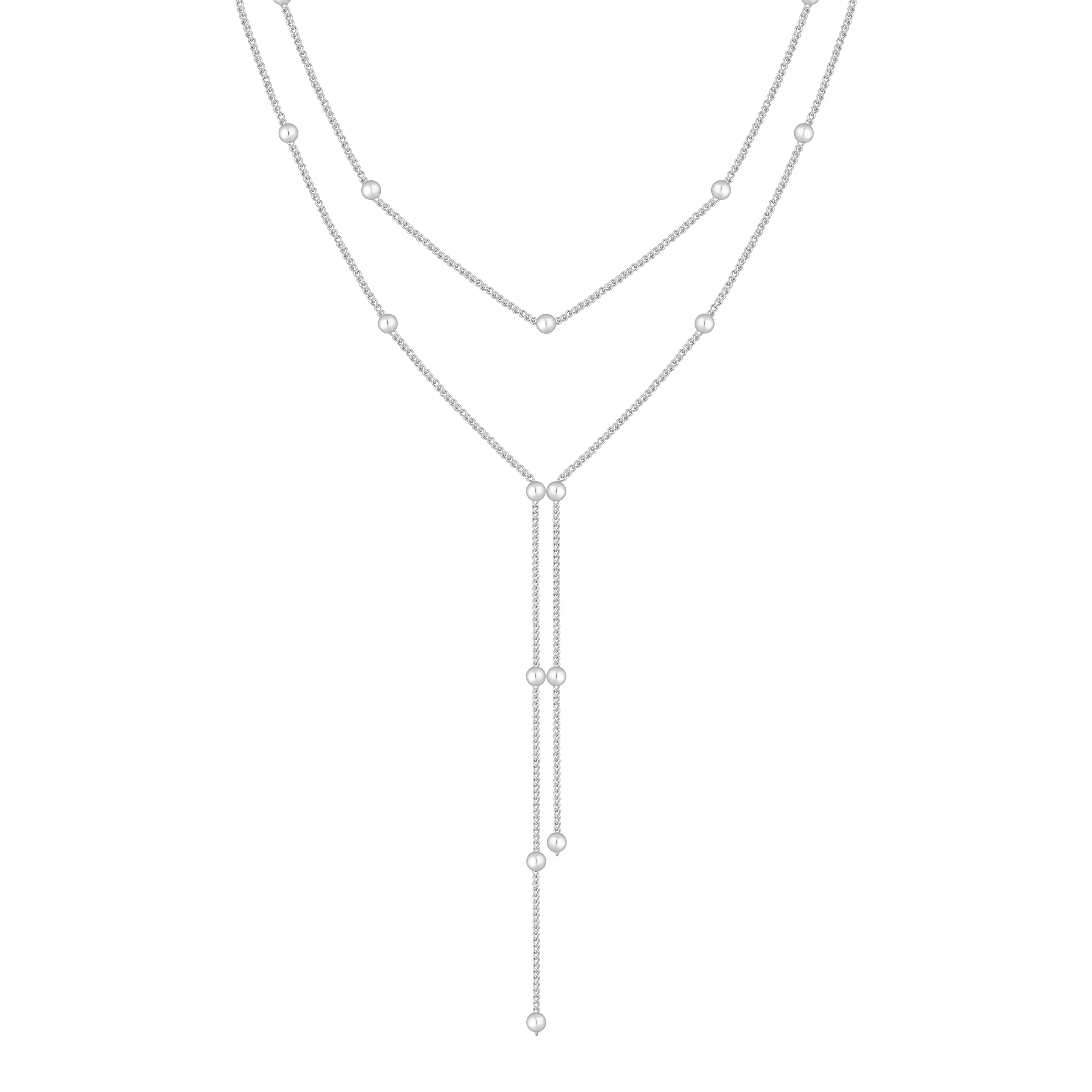 Darcy Layered Lariat Necklace - Image 3