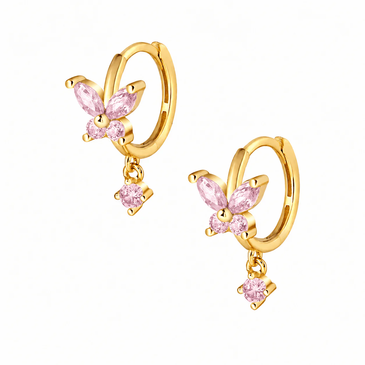 Evelyn Butterfly Hoop Earrings - Image 8