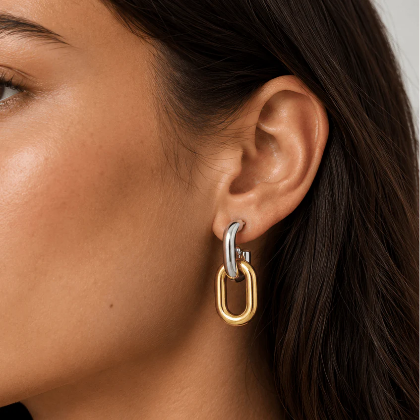 Interlock Stud Earrings - Image 2
