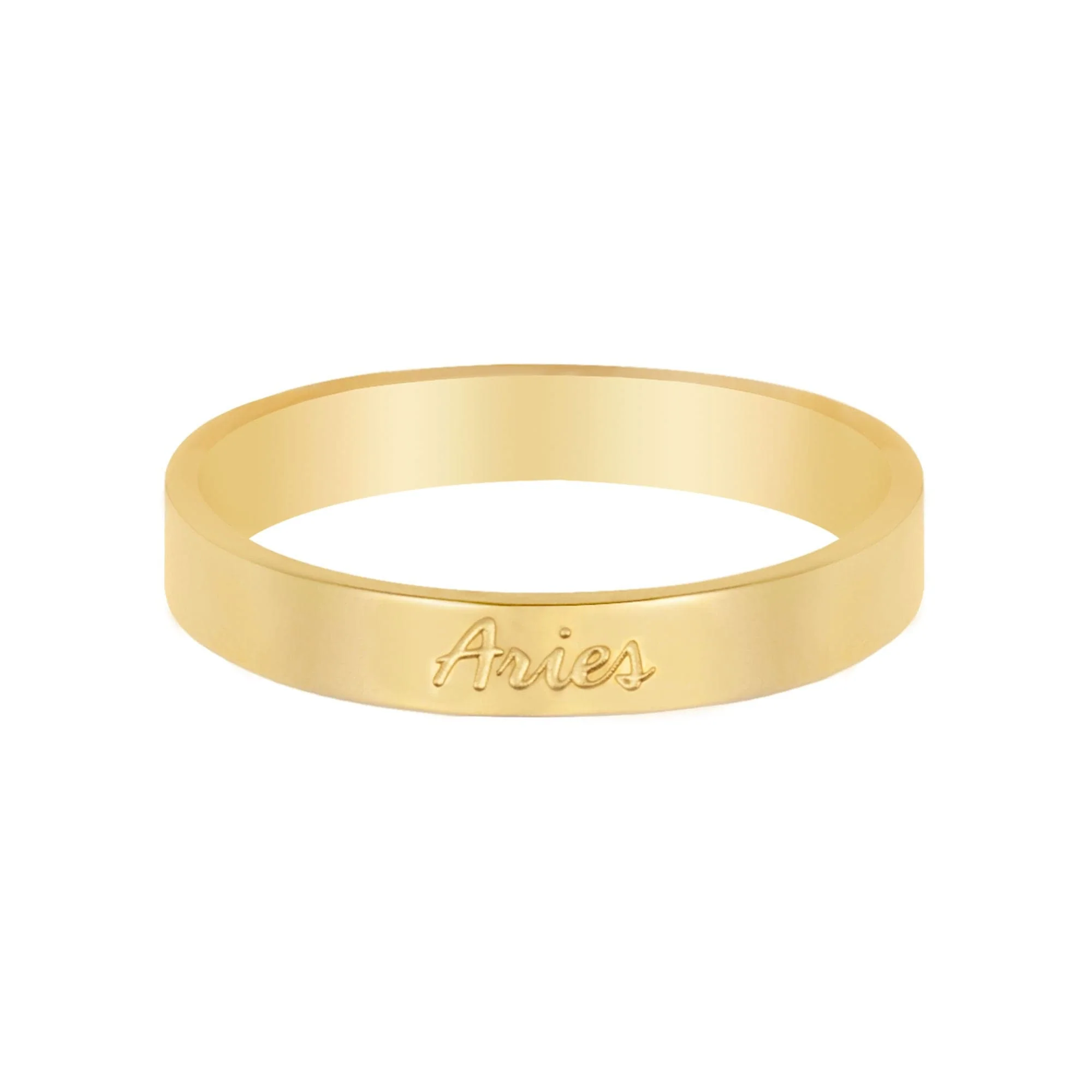 Italic Zodiac Ring Gold - Image 9