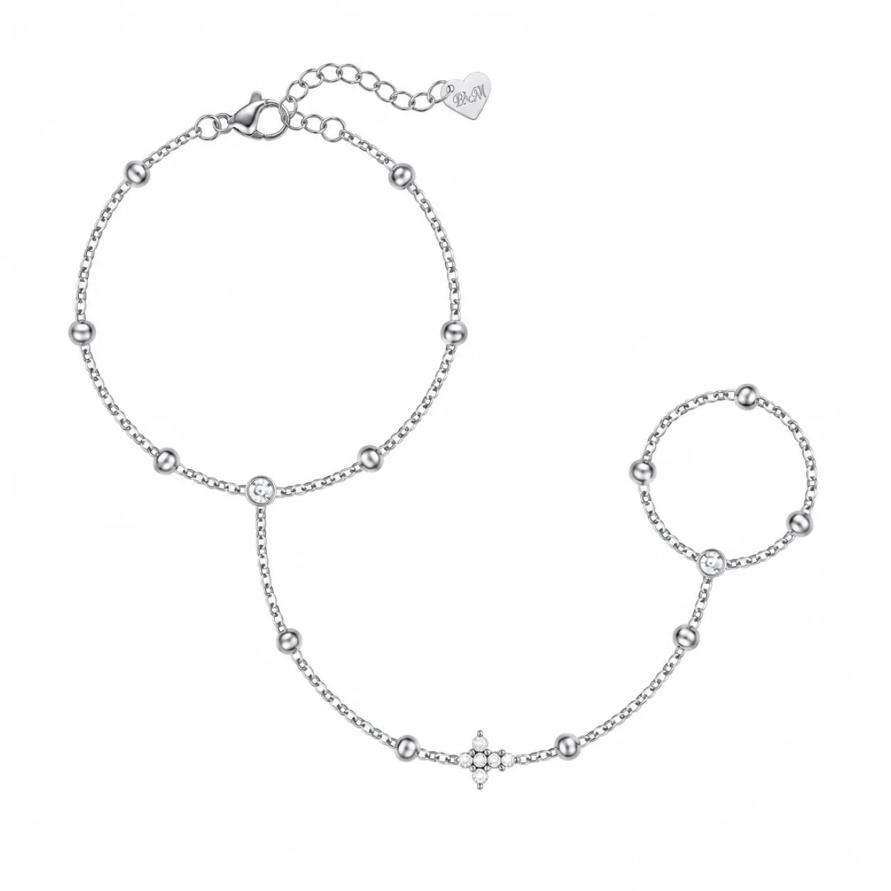 Lois Cross Hand Chain Bracelet - Image 3