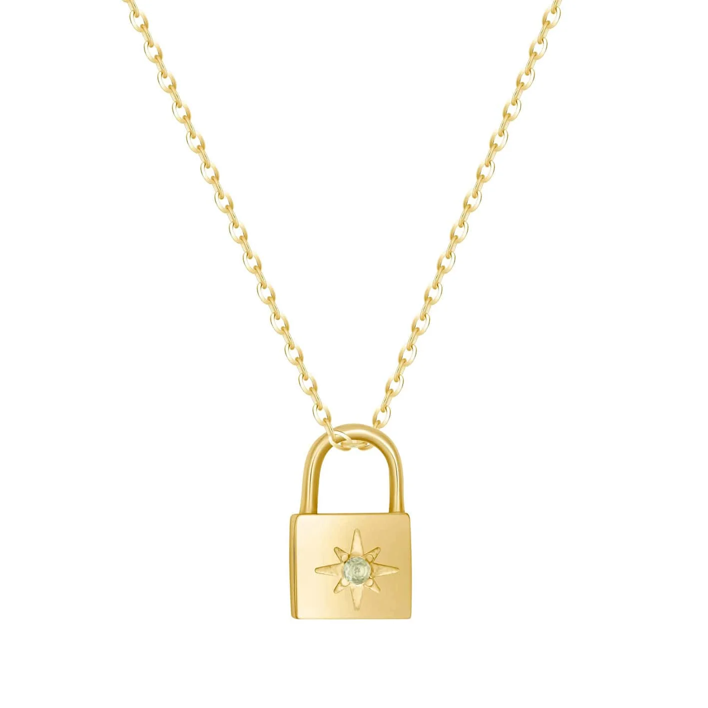 Padlock Birthstone Necklace - Image 15