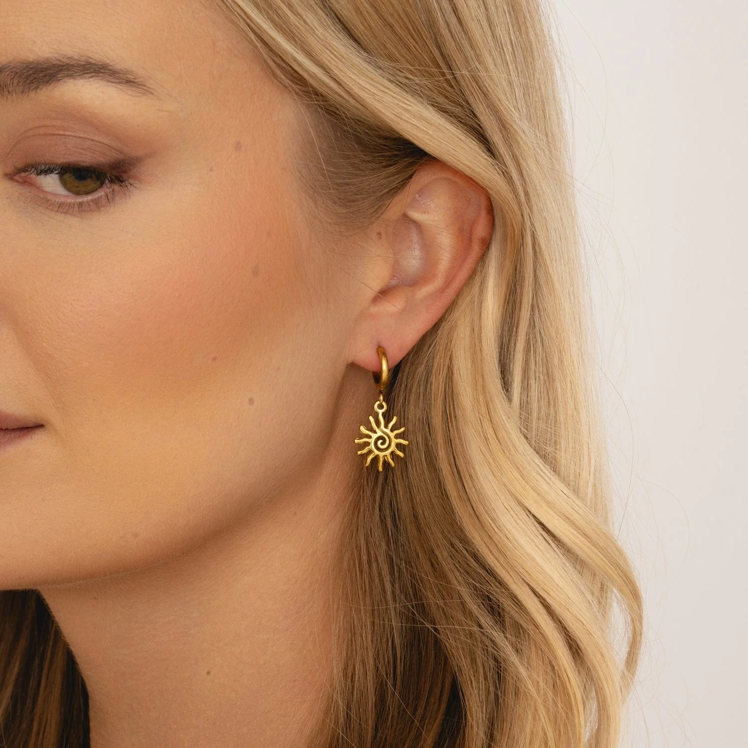 Peyton Sun Hoop Earrings - Image 3