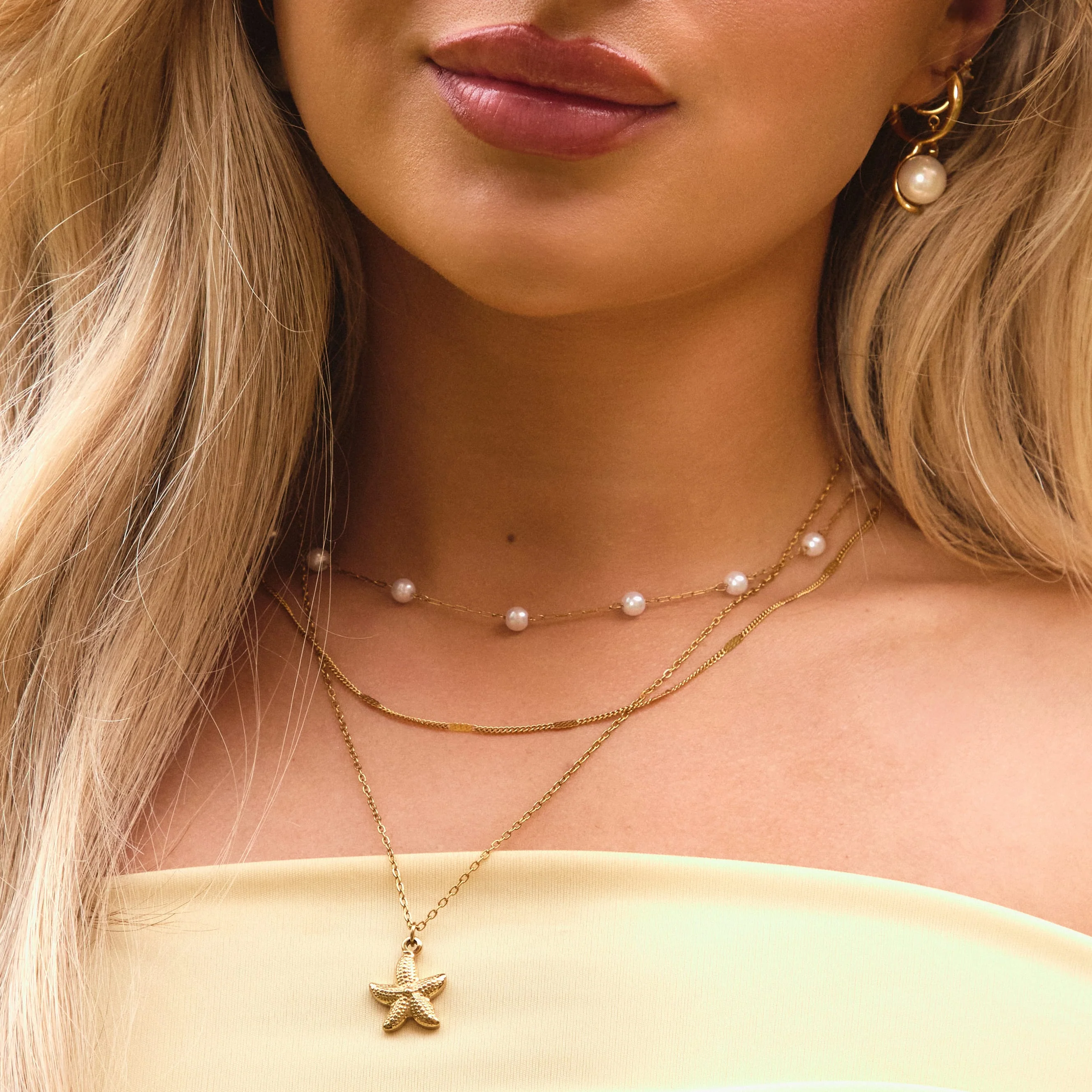 Youth Pearl Layered Necklace - Image 3